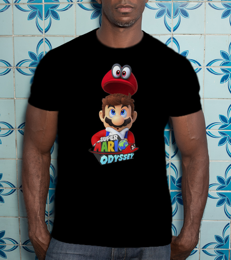 Super Mario Odyssey Funny Cappy And Mario Game T-Shirt