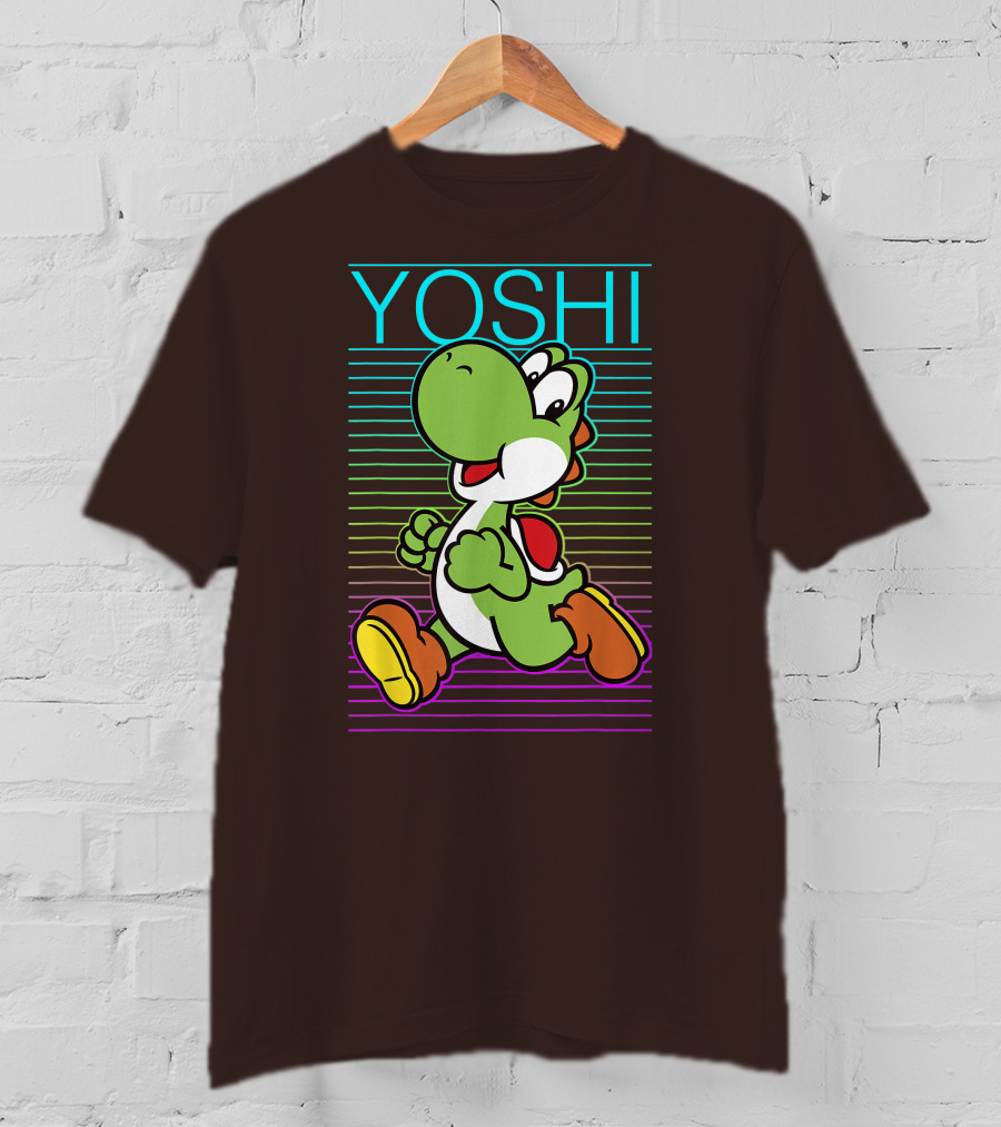 Yoshi Retro Gradient Fade Super Mario T-Shirt
