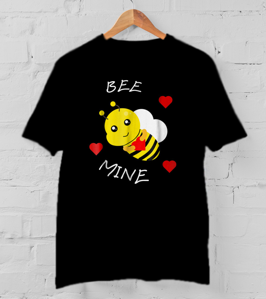 BEE MINE Valentine's Day Love Hearts Bee T-Shirt