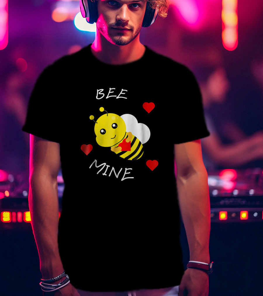 BEE MINE Valentine's Day Love Hearts Bee T-Shirt
