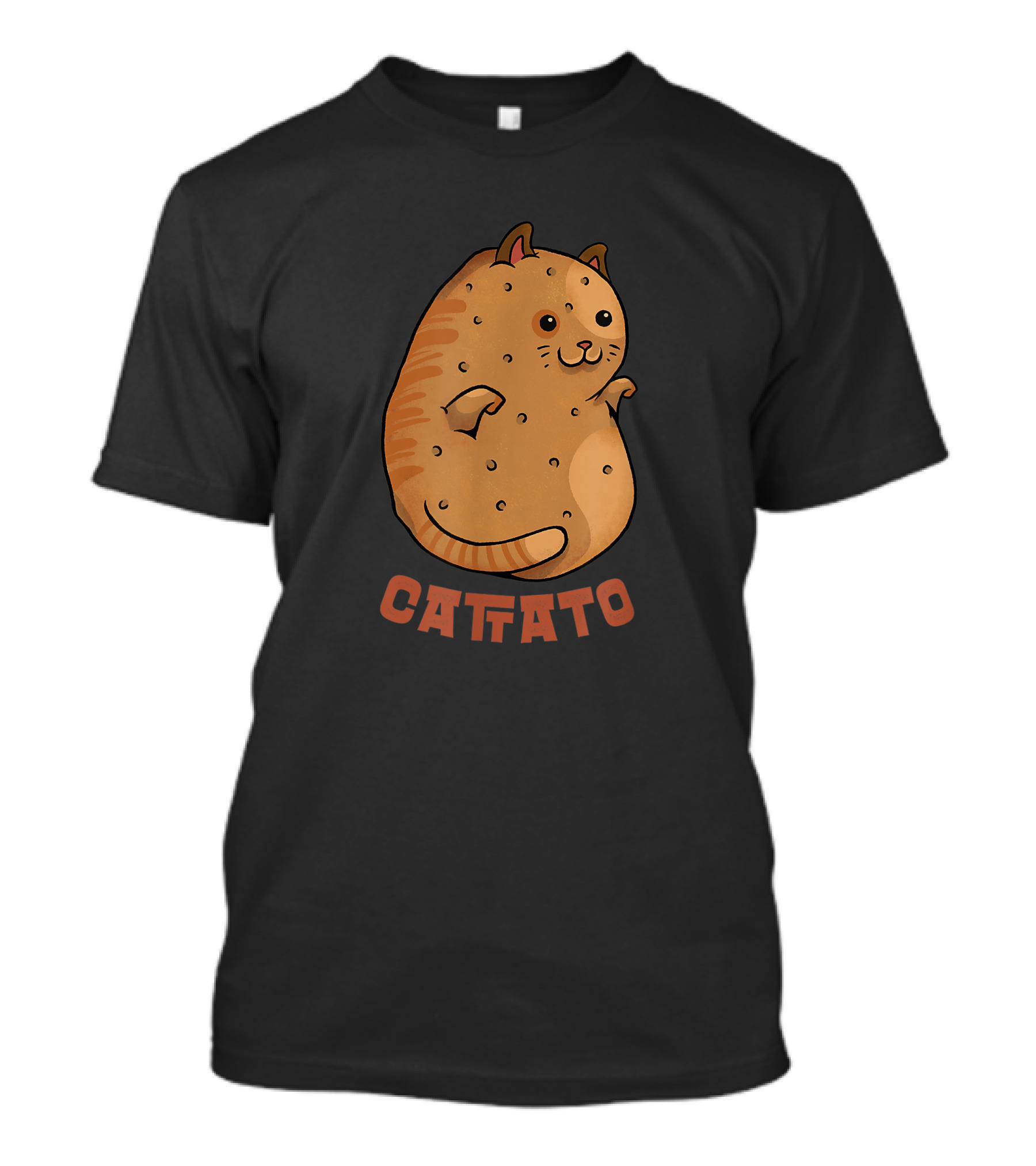 Funny Vegan Cat Potato Catato For Animal Owners T-Shirt