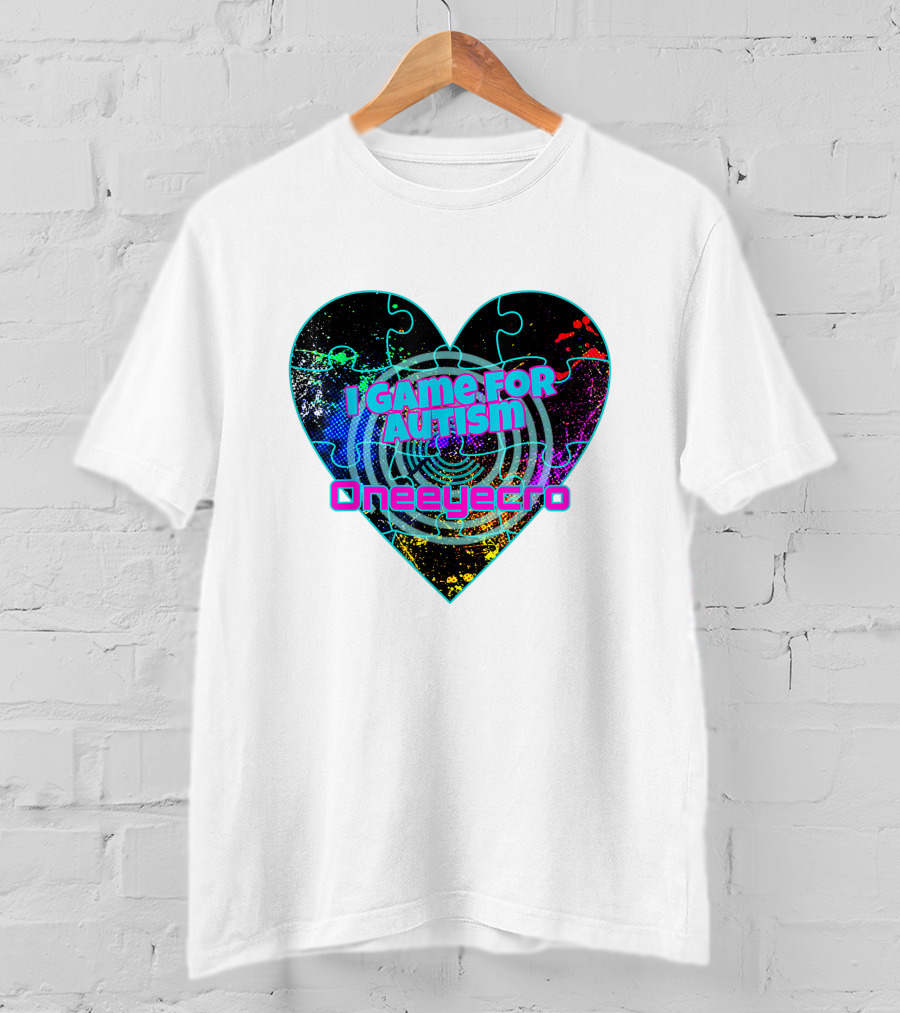 I Game For Autism Oneeyecro T-Shirt