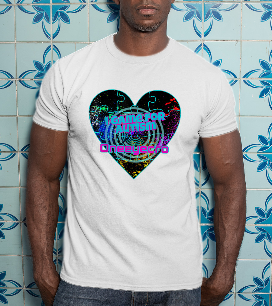 I Game For Autism Oneeyecro T-Shirt