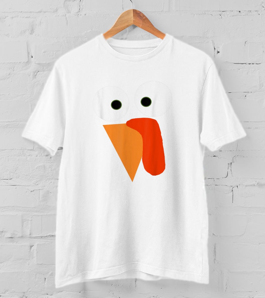 Turkey Face Thanksgiving Gobble Gear Funny Thanksgiving T-Shirt