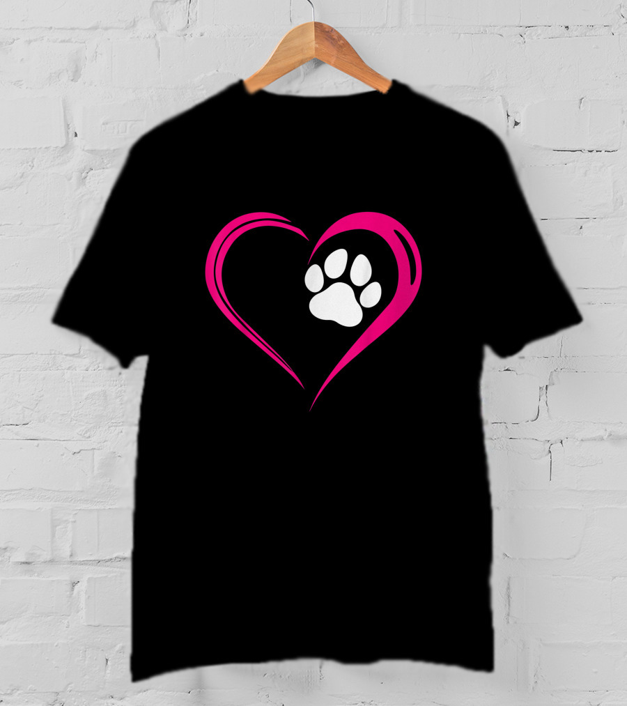 Cat Dog Heart Paw Love T-Shirt