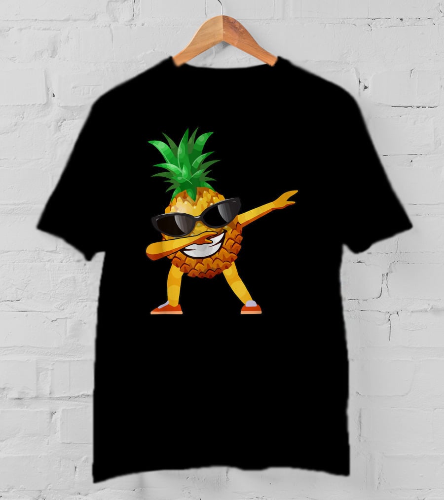 Dabbing Pineapple Sunglasses Smile T-Shirt