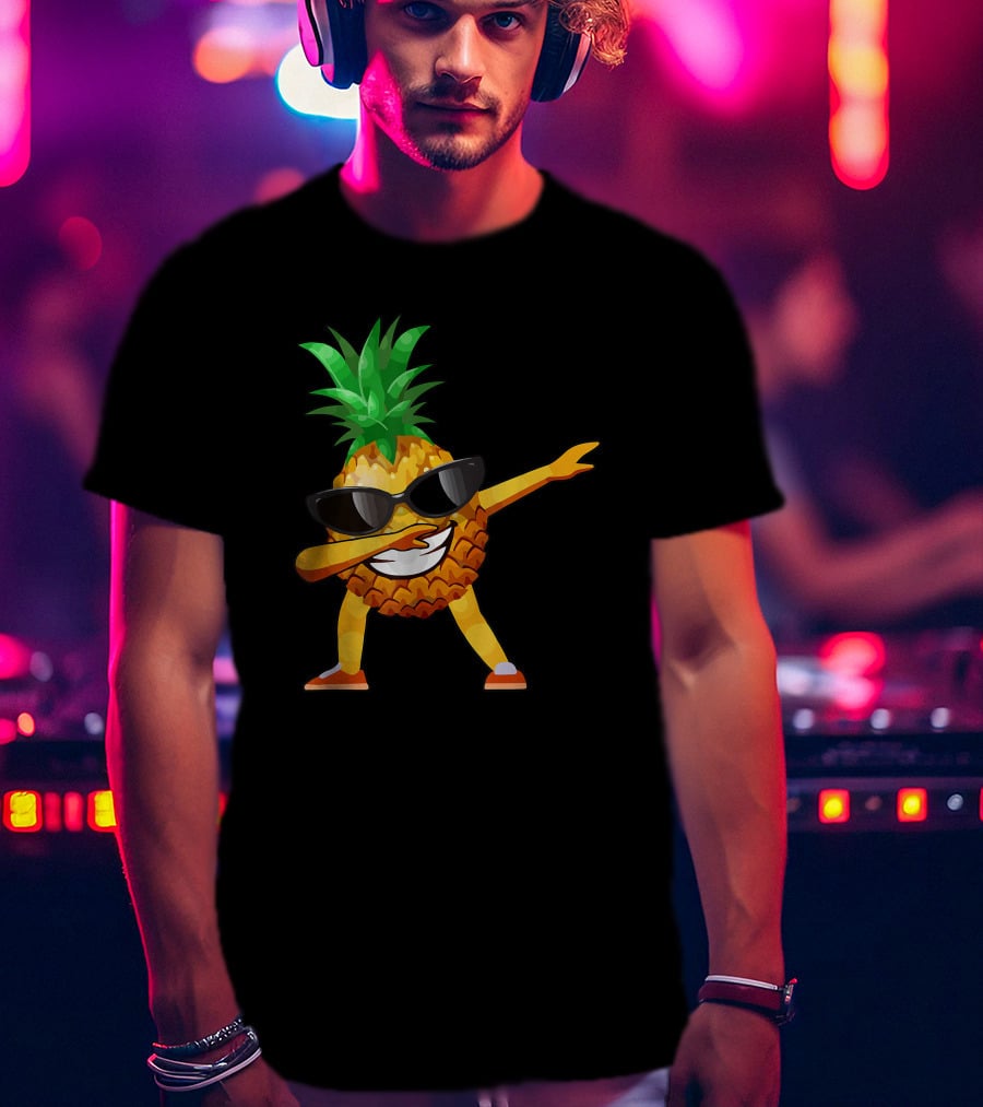 Dabbing Pineapple Sunglasses Smile T-Shirt
