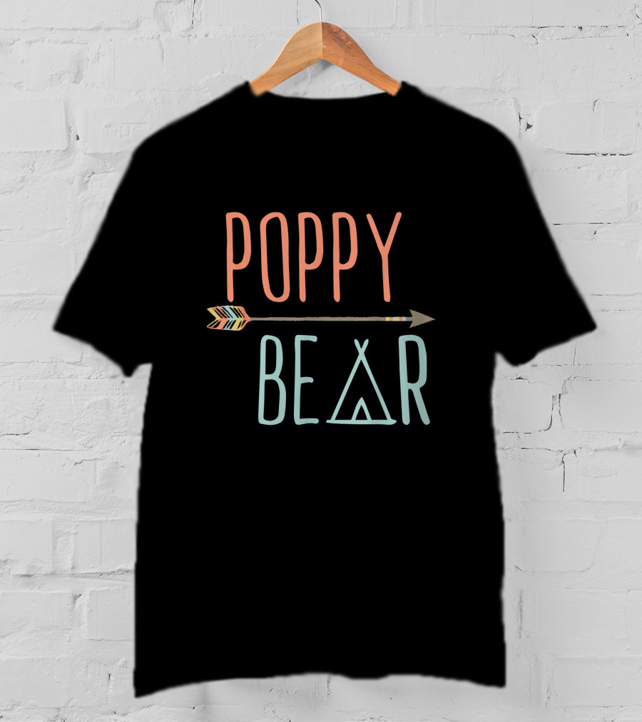 Poppy Bear Arrow Teepee Grandpa T-Shirt