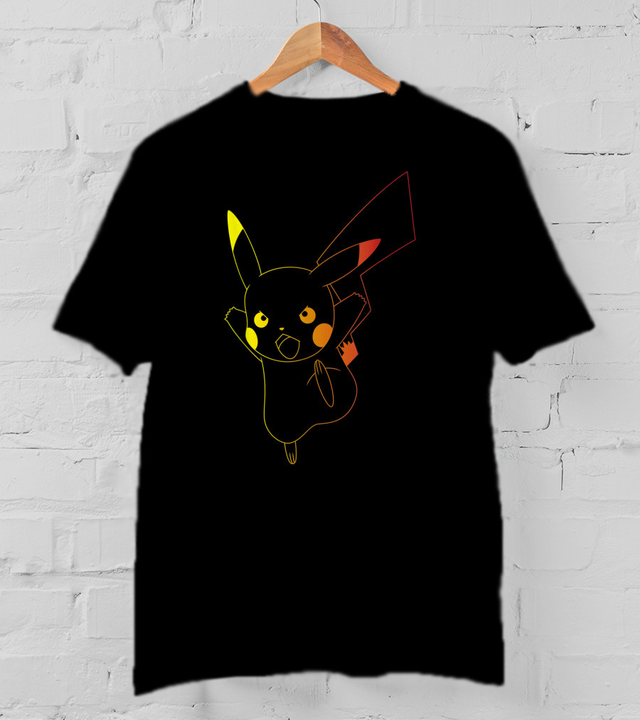 Pokemon Pikachu Ombre Cartoon Lover T-Shirt