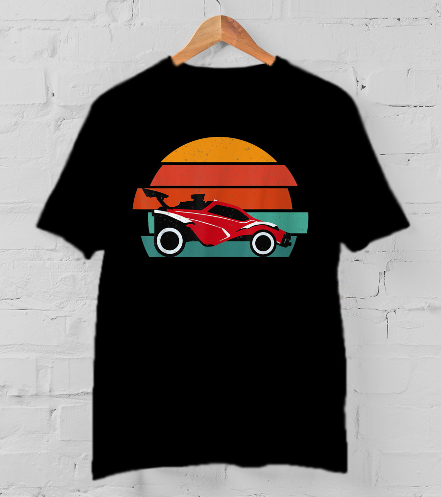 Rocket League Race Car Retro Sunset T-Shirt