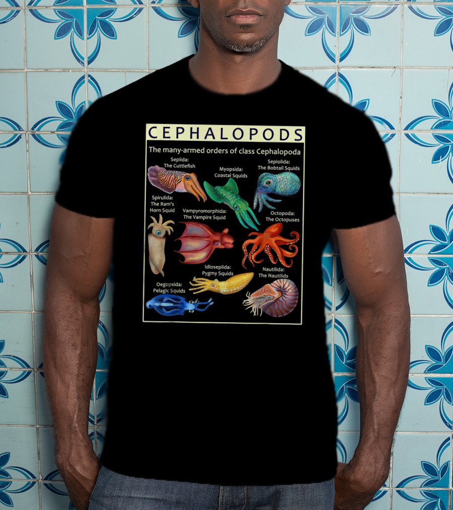 Cephalopods The Many-Armed Orders Of Class Cephalopoda Octopoda The Octopus T-Shirt