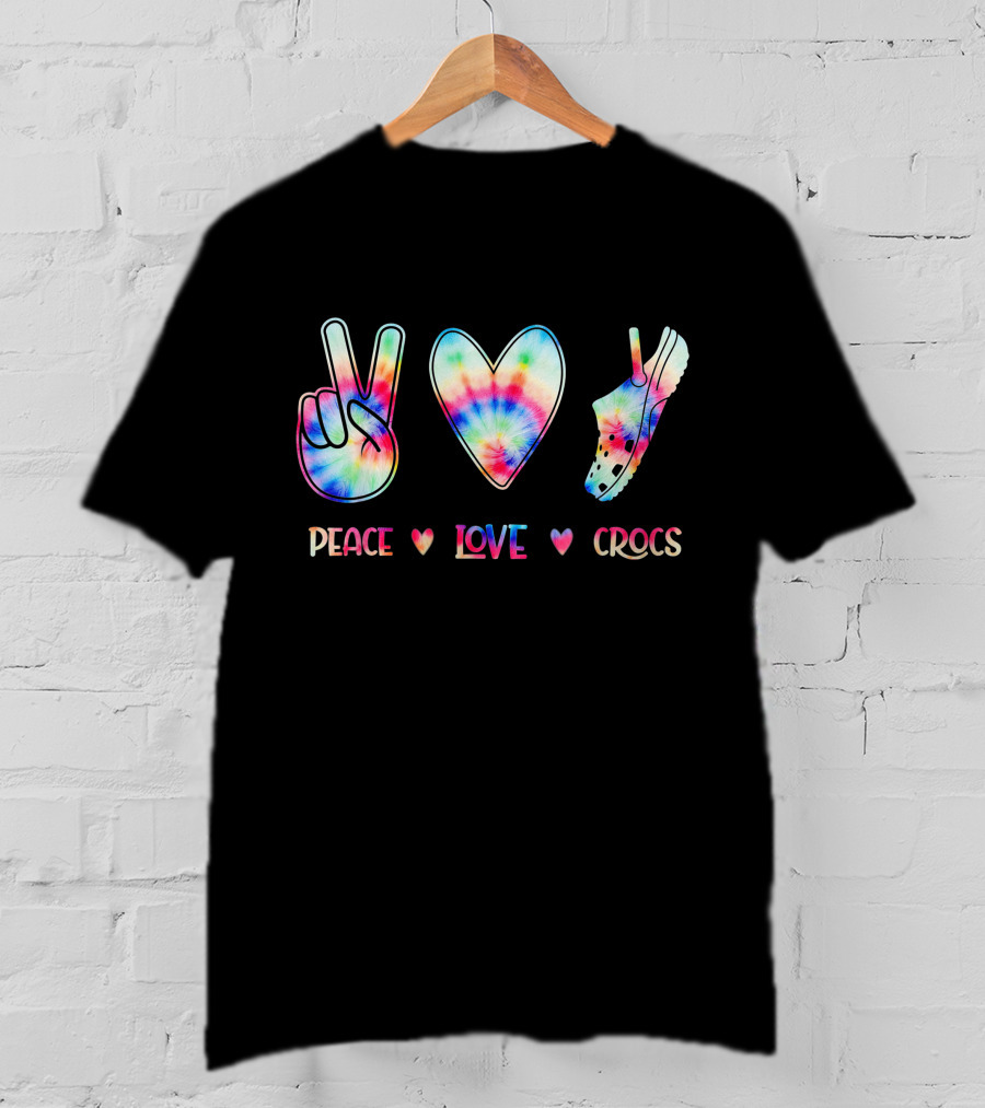 Peace Love Tie-Dye Crocs T-Shirt