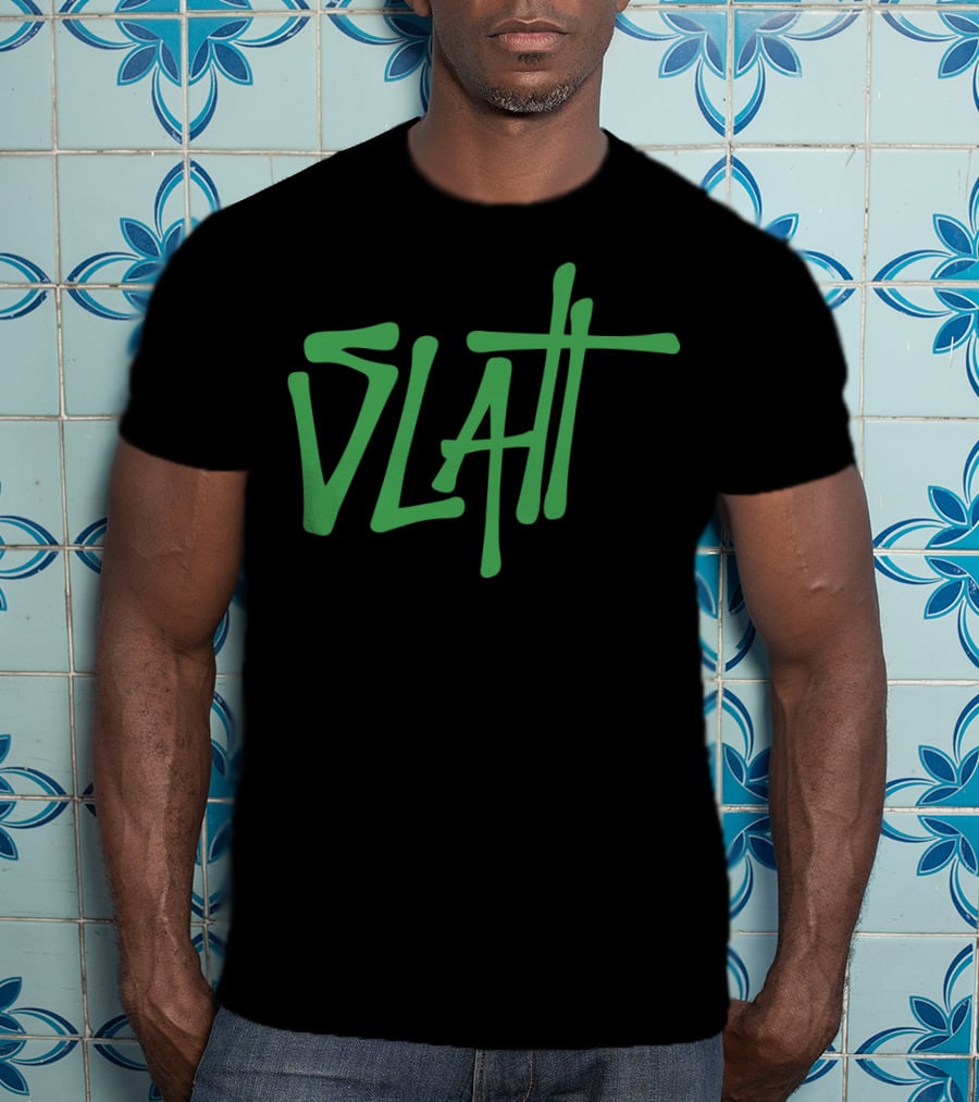 Slatt Young Thug Green Text T-Shirt