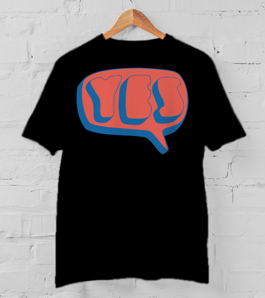 Yes 1969 Album Logo Retro Text Bubble T-Shirt
