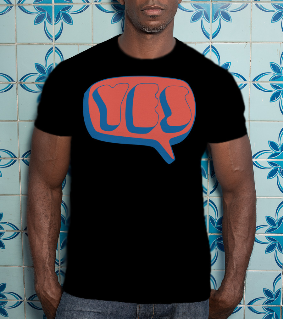 Yes 1969 Album Logo Retro Text Bubble T-Shirt