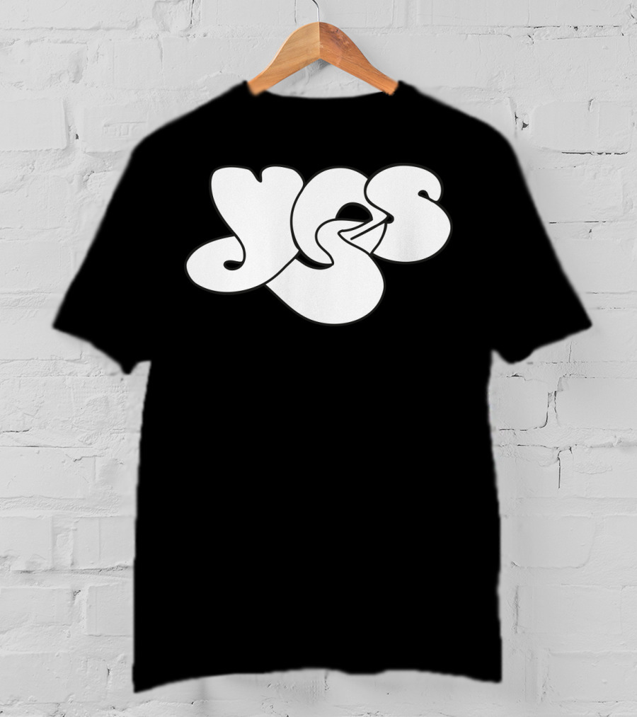 Yes Band Iconic Logo White Bubble Letters T-Shirt