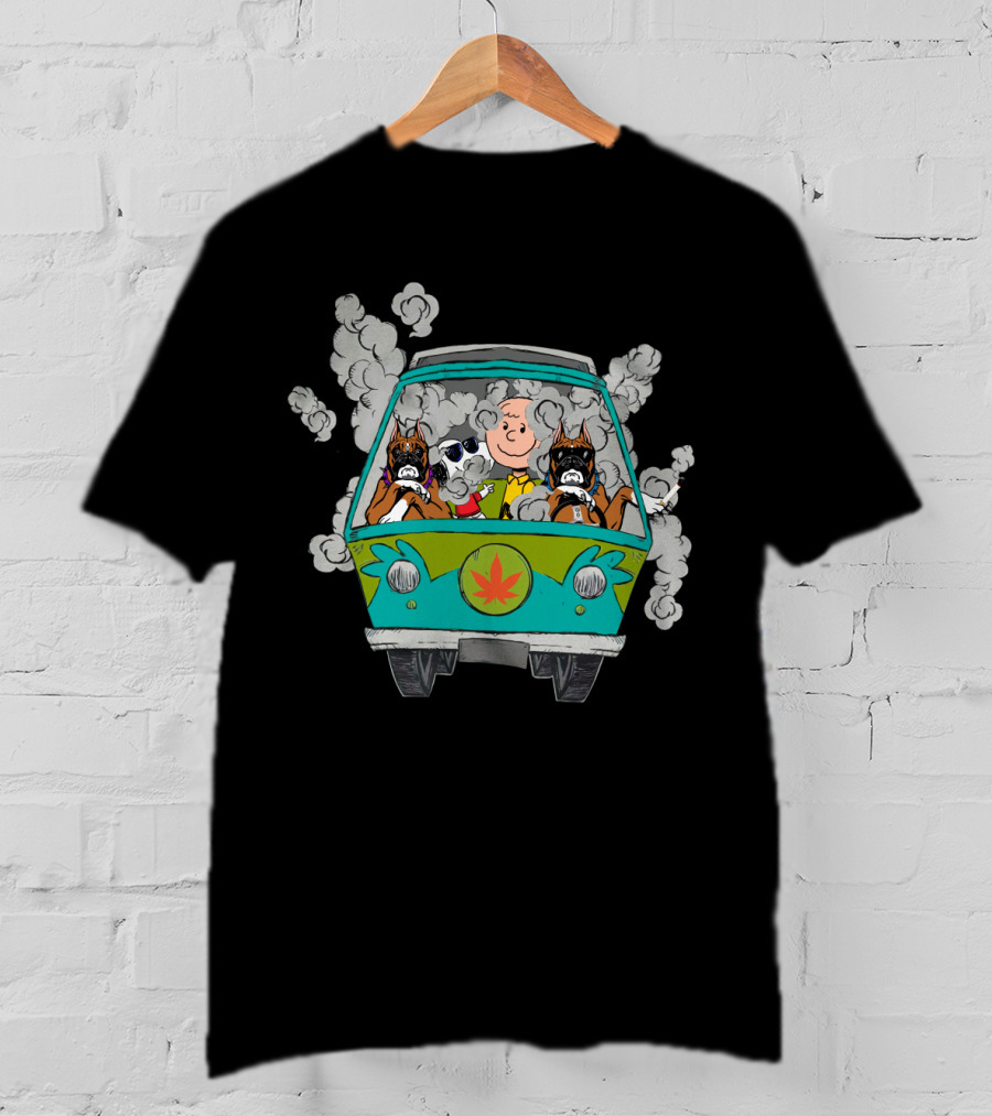 Boxer Ds0 Charlie Brown Snoopy Mystery Machine Crossover T-Shirt