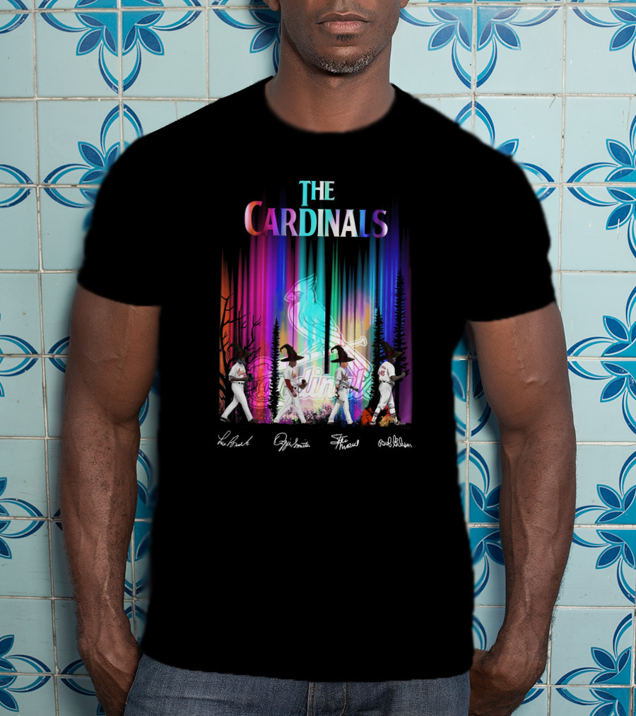 The Cardinals St. Louis Baseball Legends Aurora Borealis T-Shirt
