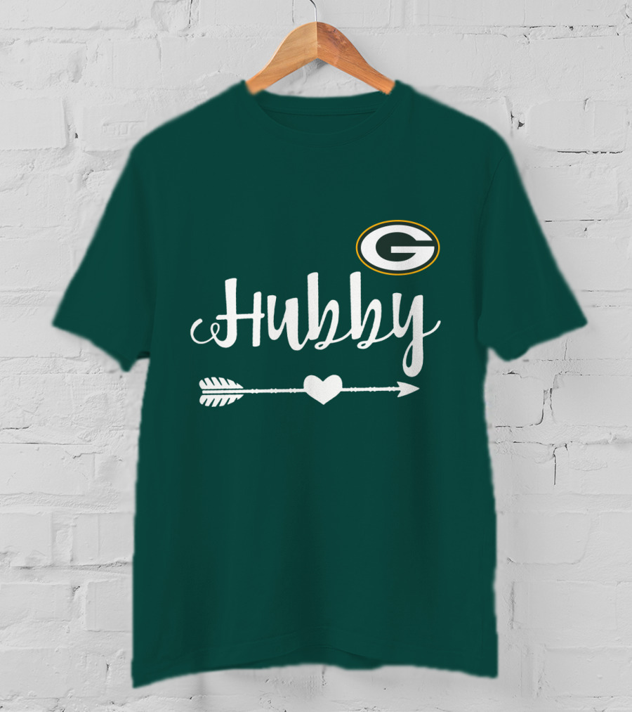 Green Bay Packers Hubby Arrow Heart T-Shirt