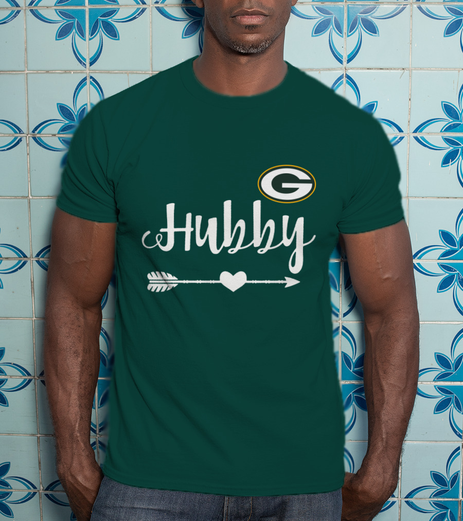 Green Bay Packers Hubby Arrow Heart T-Shirt