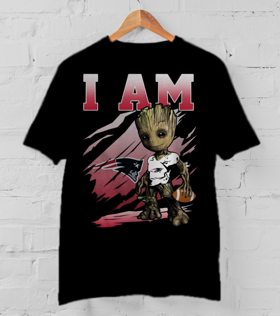 I Am New England Patriots Football Groot T-Shirt