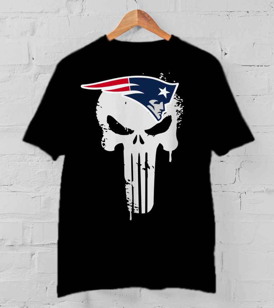 New England Patriots Punisher Skull T-Shirt