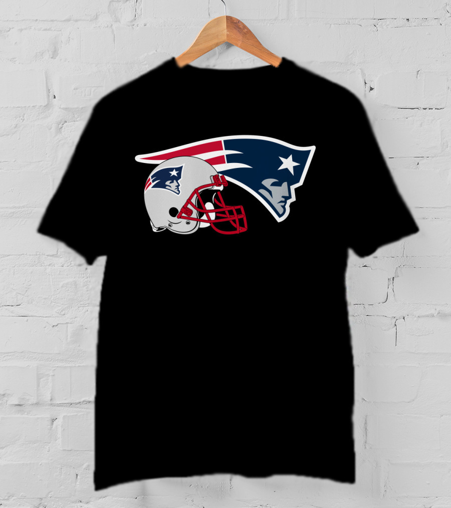 New England Patriots Helmet And Logo Patriots Football Team T-Shirt