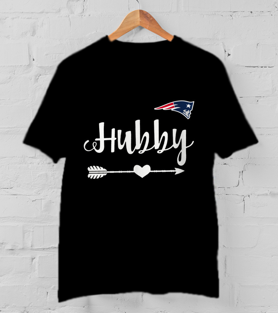 New England Patriots Hubby Arrow Heart T-Shirt