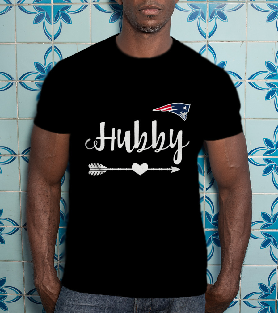 New England Patriots Hubby Arrow Heart T-Shirt