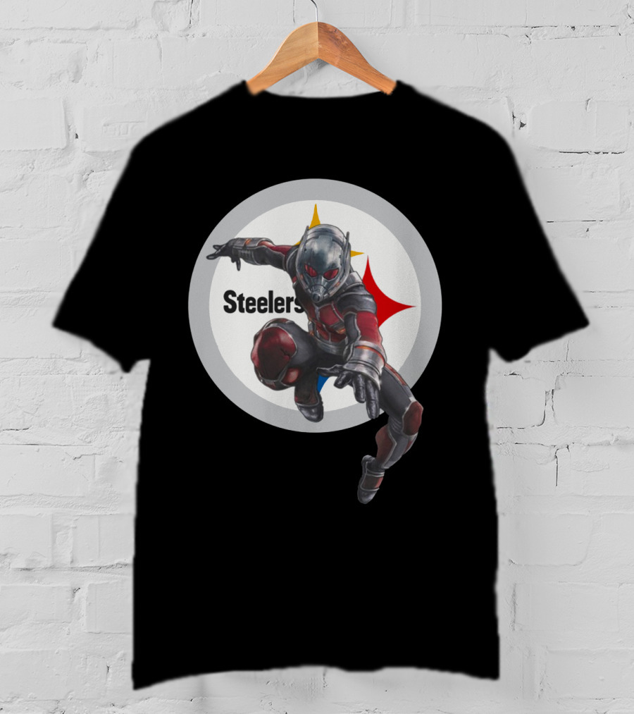 Pittsburgh Steelers Ant-Man Marvel Crossover T-Shirt