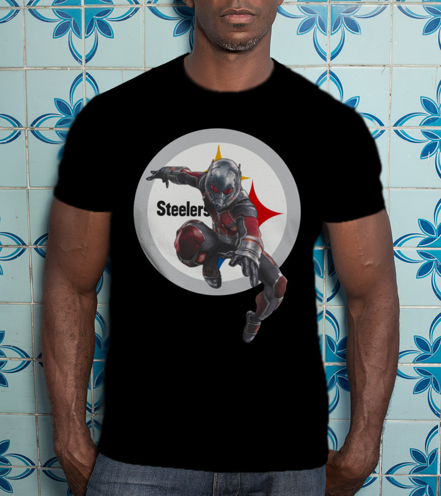 Pittsburgh Steelers Ant-Man Marvel Crossover T-Shirt