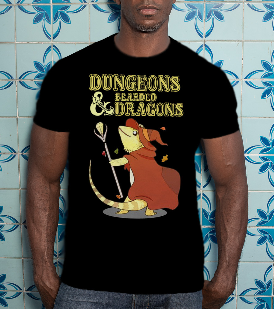 Dungeons And Bearded Dragons Mage Lizard Adventure T-Shirt
