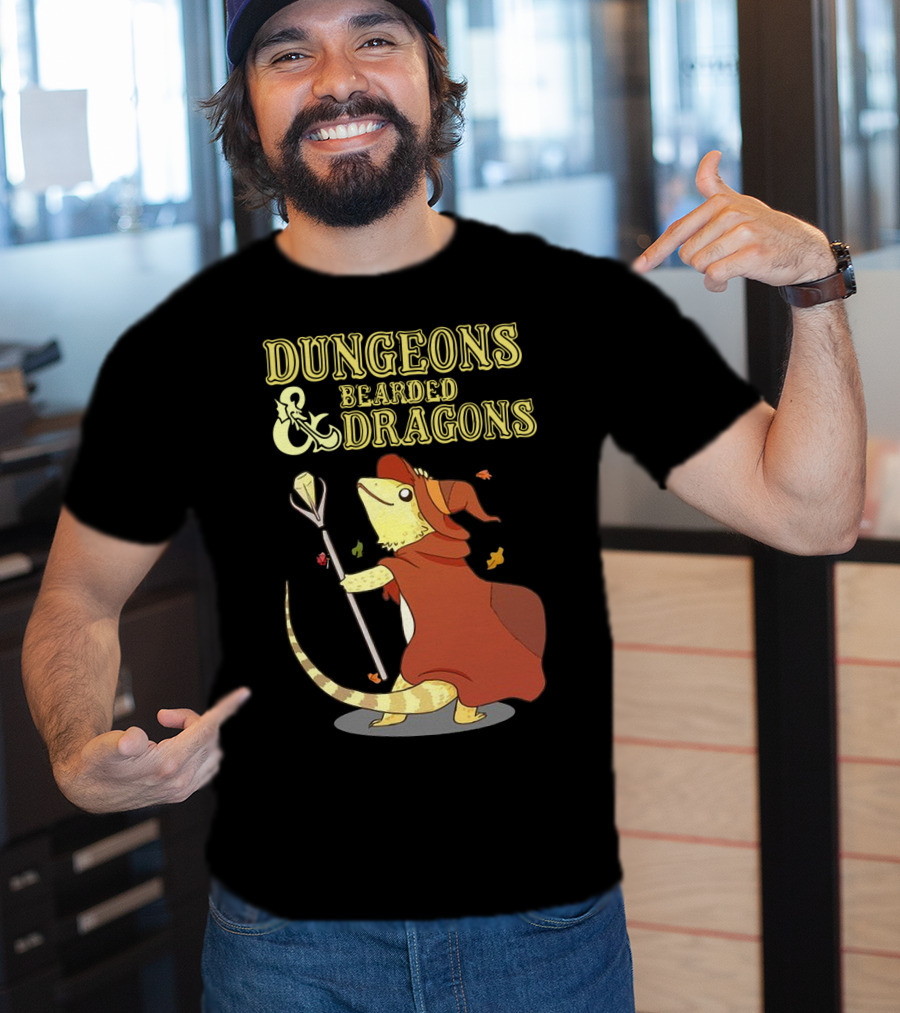 Dungeons And Bearded Dragons Mage Lizard Adventure T-Shirt