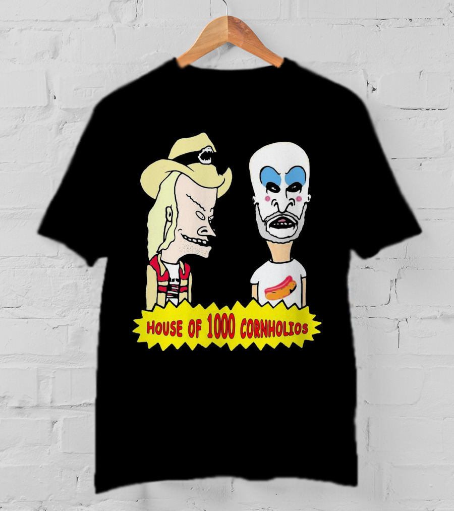 House Of 1000 Cornholios Beavis And Butt-Head Style Characters With Costumes T-Shirt
