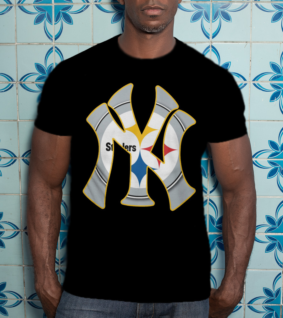Yankees Steelers New York's Logo Fusion T-Shirt