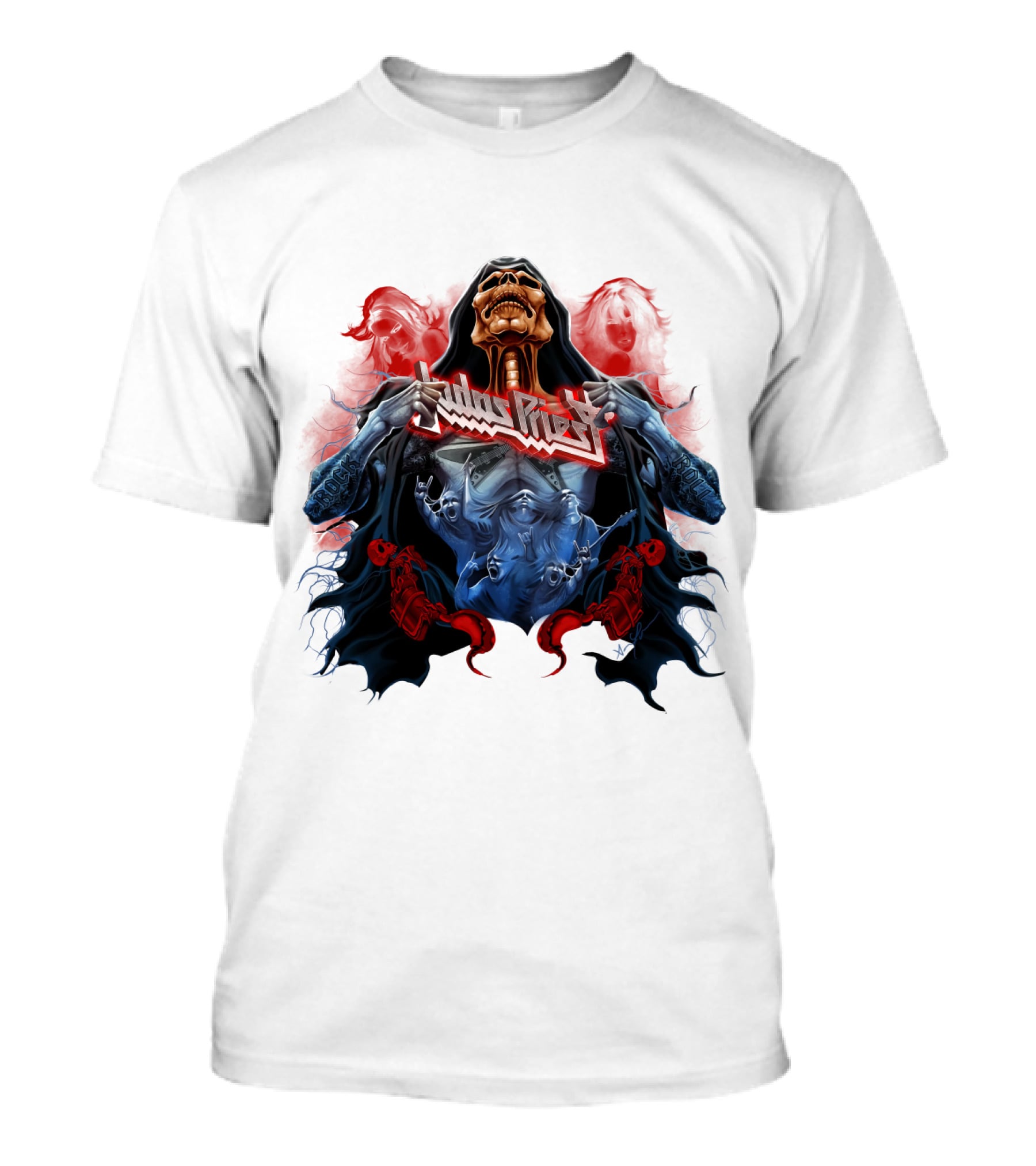 Judas Priest DH 89 Screaming For Vengeance Skeleton T-Shirt
