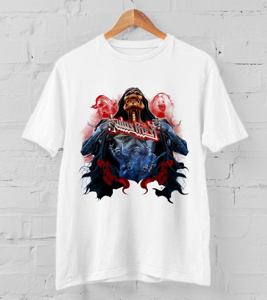 Judas Priest DH 89 Screaming For Vengeance Skeleton T-Shirt