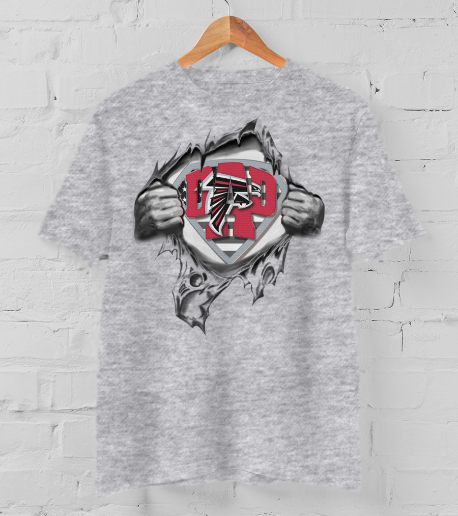 Superdad Atlanta Falcons Logo Shield Tear T-Shirt