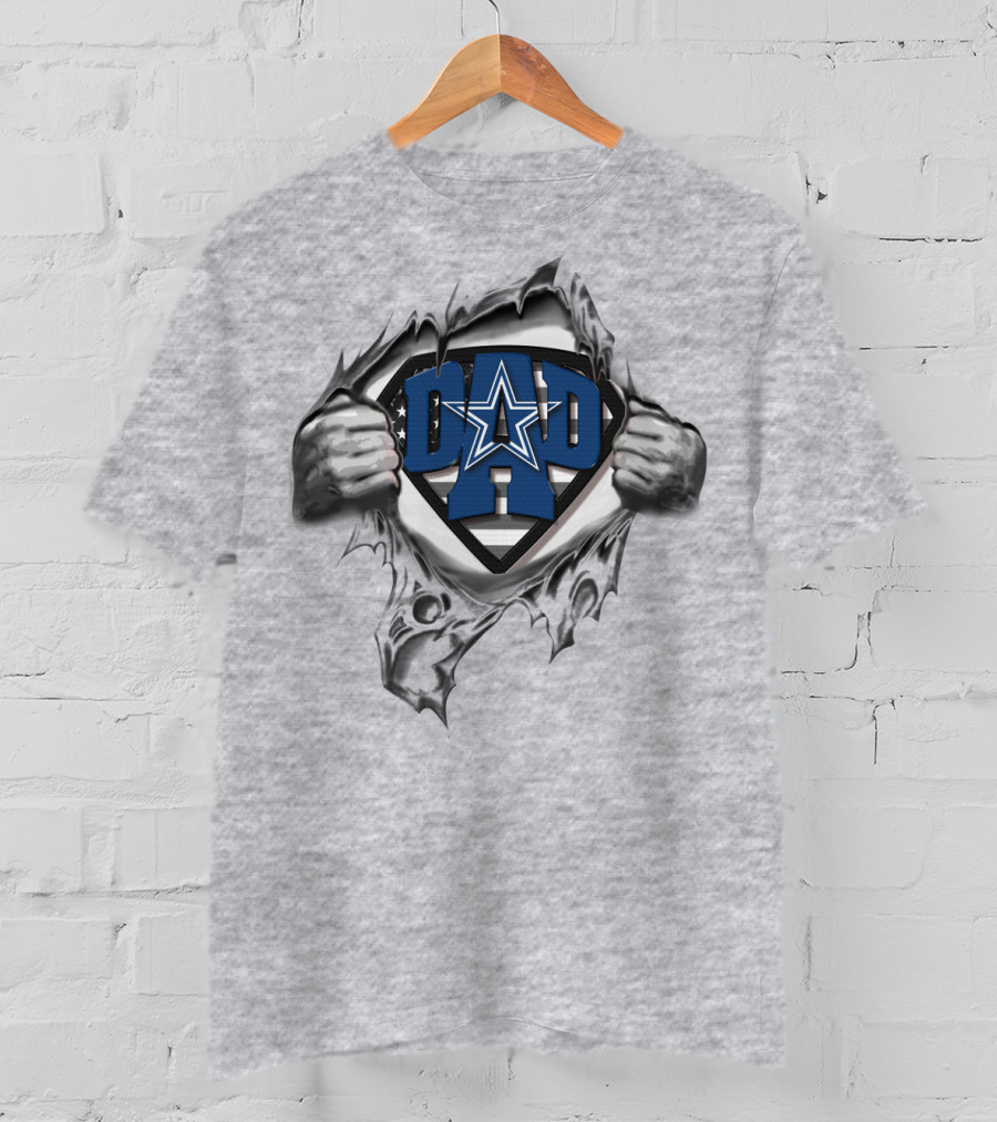 Superdad Dad Dallas Cowboys Star Shield T-Shirt
