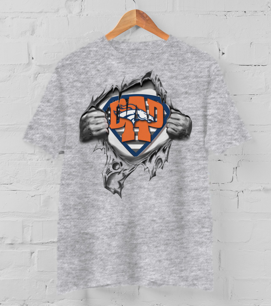 Denver Broncos Superdad Hero Fan Emblem T-Shirt