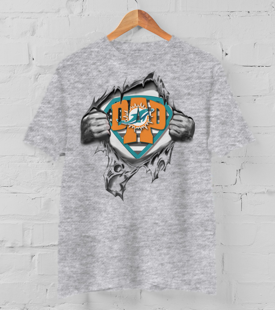Miami Dolphins Superdad Hero T-Shirt