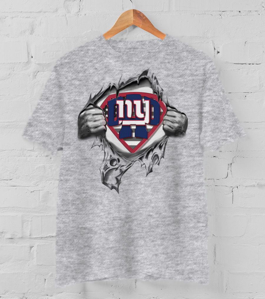 Superdad NYC Giants Logo Superman Emblem T-Shirt