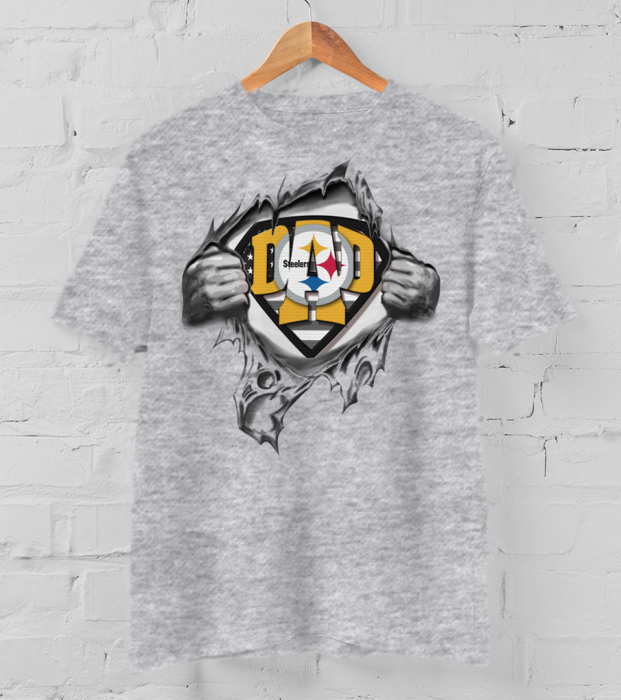 Pittsburgh Steelers Superdad Shield T-Shirt