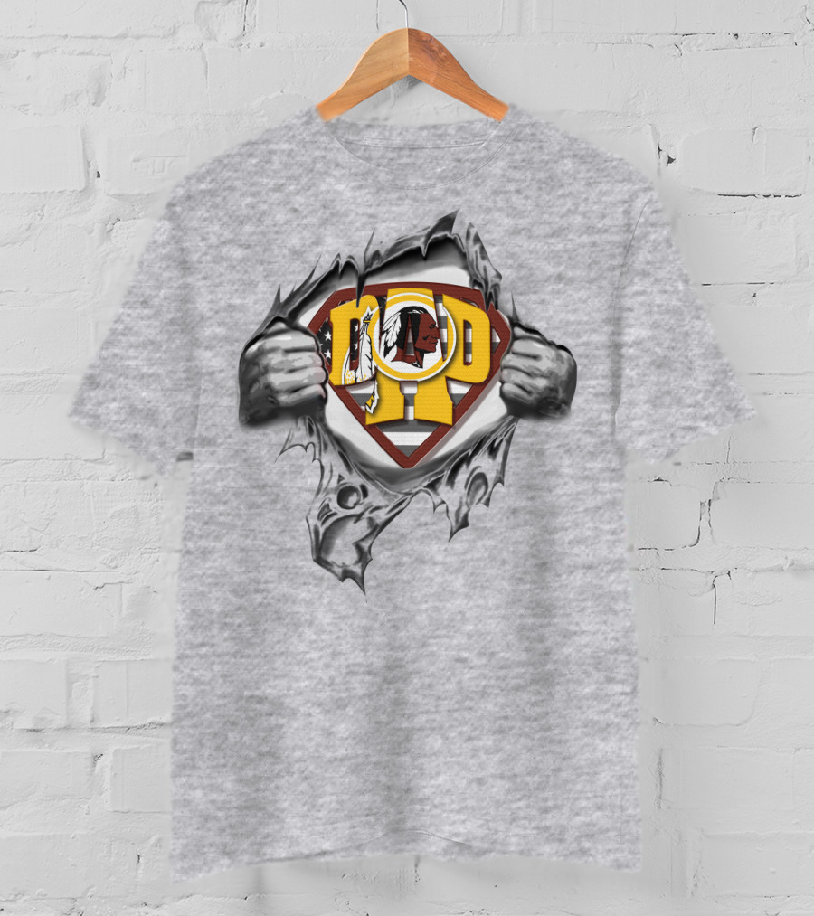 Superdad Washington Redskins Logo Tear Strip T-Shirt
