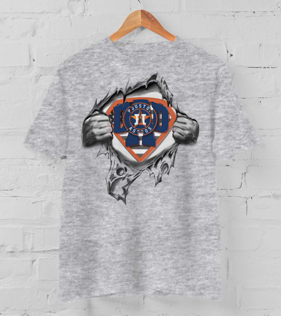 SUPERDAD Houston Astros Logo Superman T-Shirt