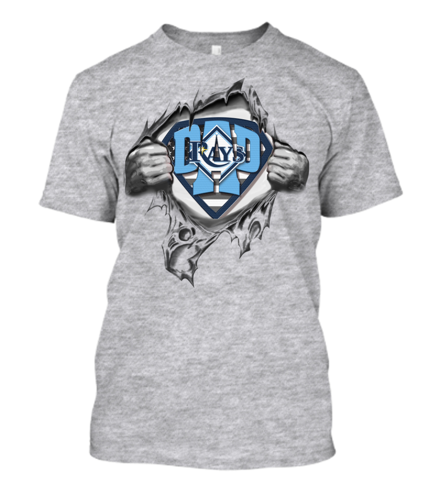 SUPERDAD Rays Tampa Bay Emblem Tear-Through T-Shirt