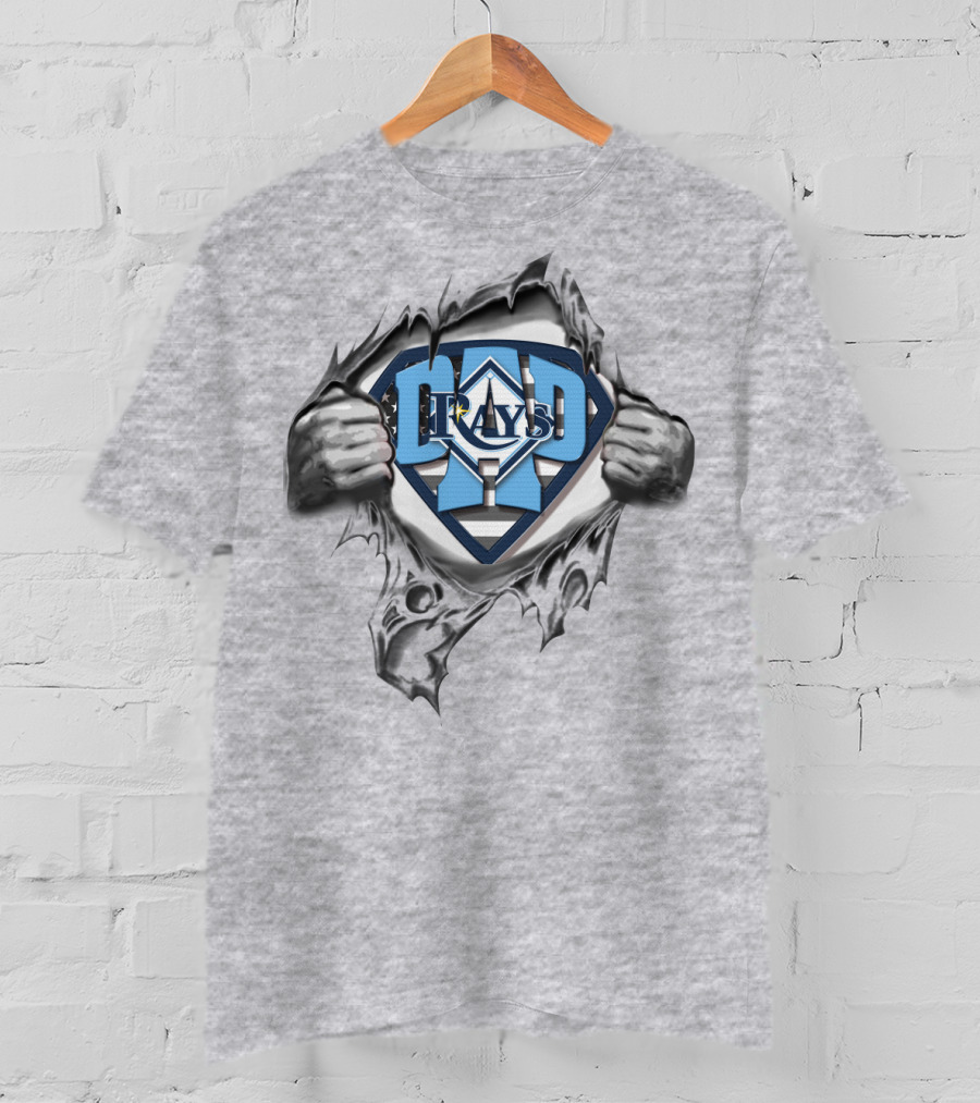SUPERDAD Rays Tampa Bay Emblem Tear-Through T-Shirt