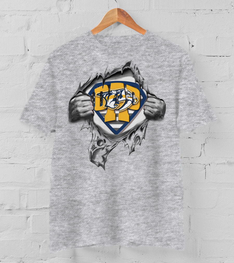 SUPERDAD Nashville Predators Logo Superman T-Shirt