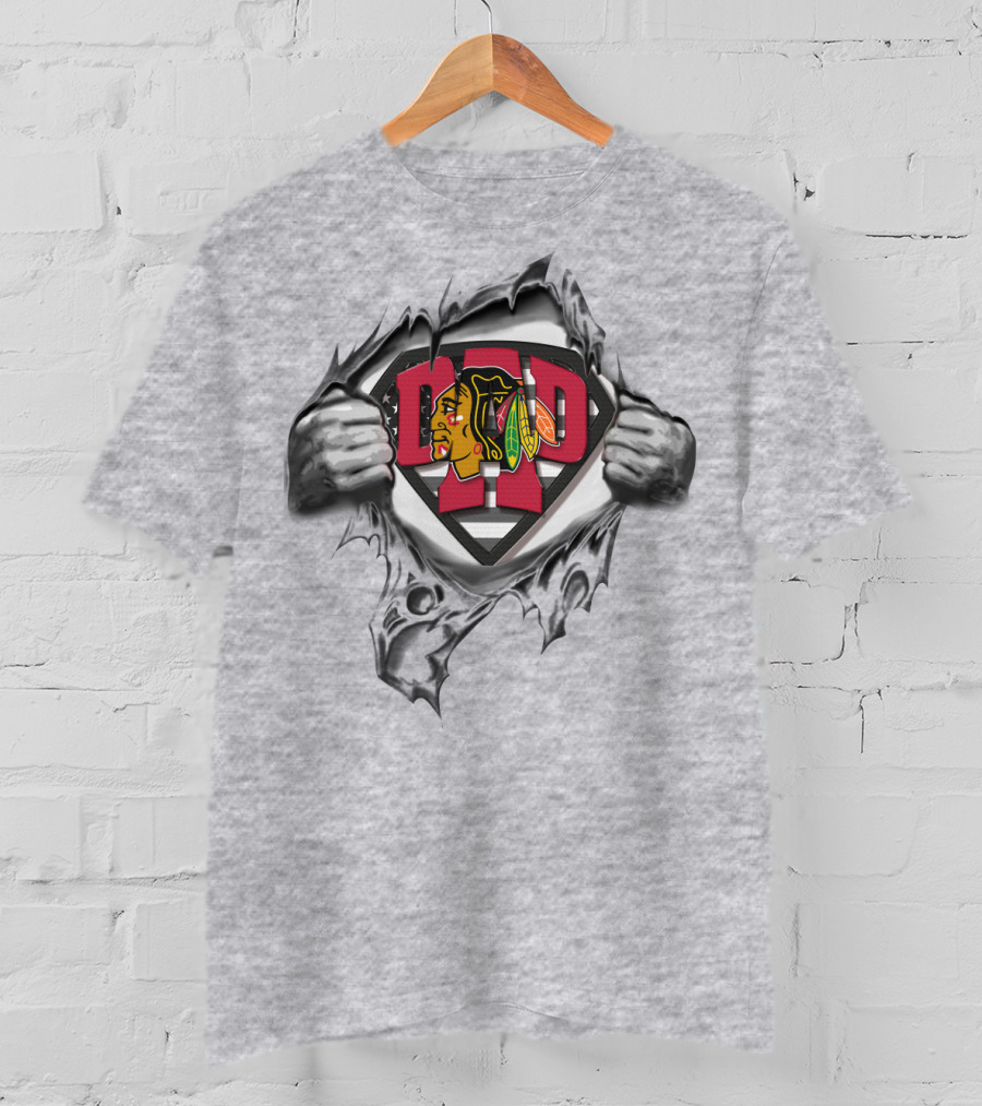 Chicago Blackhawks Superdad Hero T-Shirt