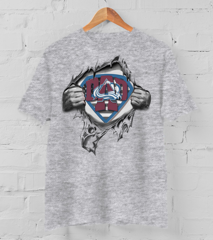 SUPERDAD Colorado Avalanche Logo Superman T-Shirt
